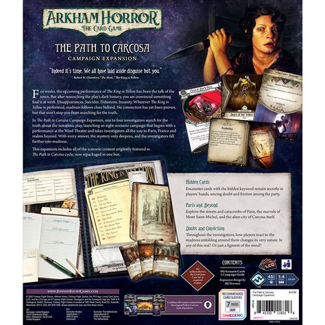 arkham horror card game campaign log|Campaign Guide THE PATH TO CARCOSA .